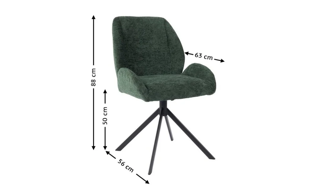 Set Masă Living Extensibilă CT163 Blat Ceramic Alb cu 4 Scaune Rotative KJC4347 Verzi 6