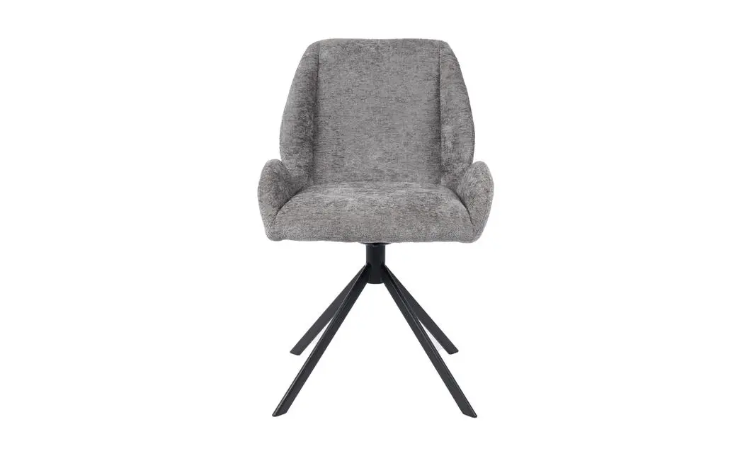 Set Masă Living Extensibilă CT163 Blat Ceramic Alb cu 4 Scaune Rotative KJC4347 Gri 2