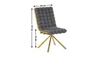 Scaun Living Tapițat KJC5403 Gri 1