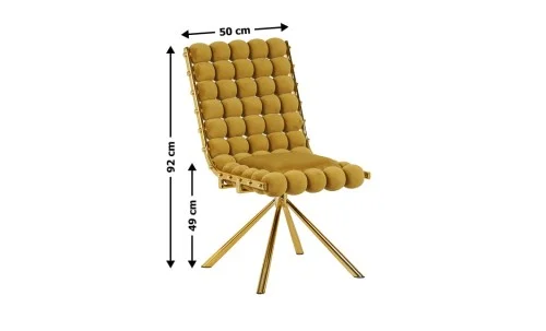 Scaun Living Tapițat KJC5403 Muștar