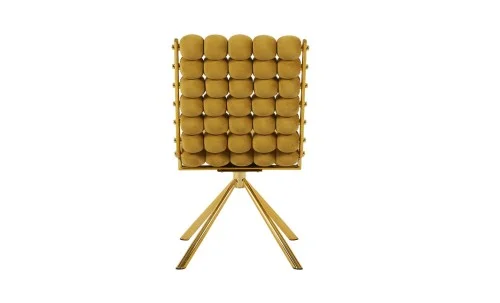 Scaun Living Tapițat KJC5403 Muștar