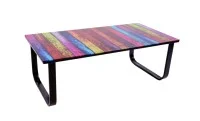 Măsuță cafea  cu blat din sticla KJCT158, model multicolor 5