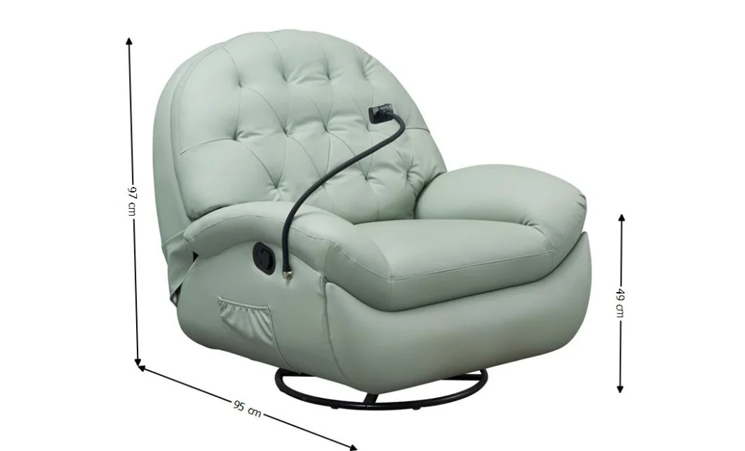 Fotoliul cu Recliner KJLC041 Verde, cu suport de telefon 2