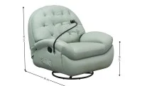 Fotoliul cu Recliner KJLC041 Verde, cu suport de telefon 2