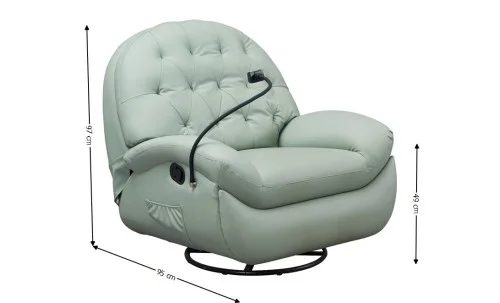 Fotoliul cu Recliner KJLC041 Verde, cu suport de telefon