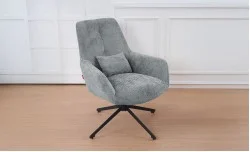 Scaun Living Rotativ LCM0102AS Albastru Deschis