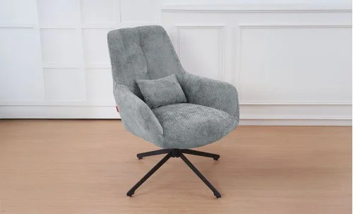 Scaun Living Rotativ LCM0102AS Albastru Deschis