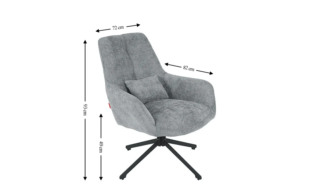 Scaun Living Rotativ LCM0102AS Albastru Deschis 1