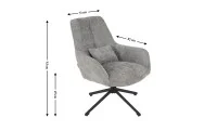 Scaun Living Rotativ LCM0102AS Gri 1