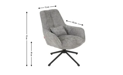 Scaun Living Rotativ LCM0102AS Gri