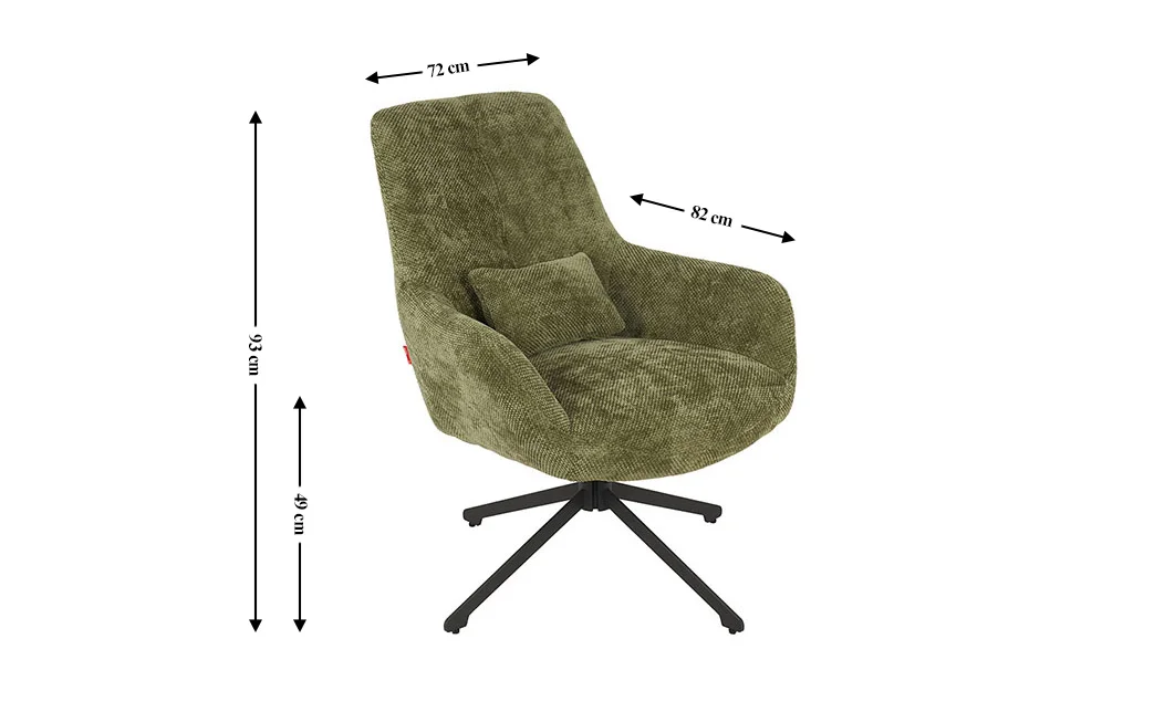 Scaun Living Rotativ LCM0102AS Verde 1