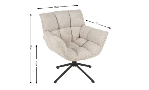 Scaun Living Rotativ LCM0106AS Bej