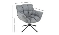 Scaun Living Rotativ LCM0106AS Gri 1