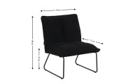 Fotoliu Tapitat LCM0109CF Negru 1