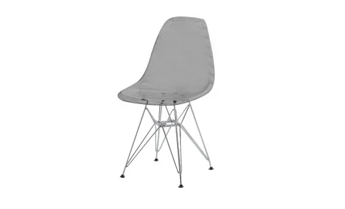 Scaun PP712 Plastic Transparent-Gri