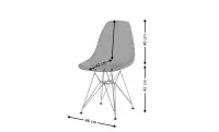 Scaun PP712 Plastic Transparent-Gri