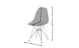 Scaun PP712 Plastic Transparent-Gri