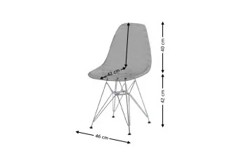 Scaun PP712 Plastic Transparent-Gri