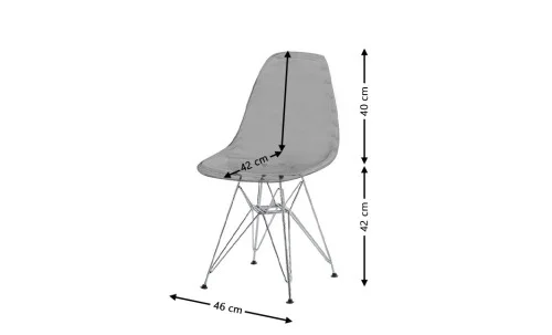 Scaun PP712 Plastic Transparent-Gri