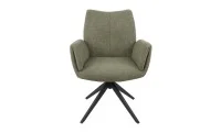 Set Masă Living Extensibilă CT163 Blat Ceramic Alb cu 4 Scaune Rotative KJC77 Verzi 2