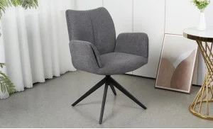 Scaun Living Rotativ KJC77 Gri Închis