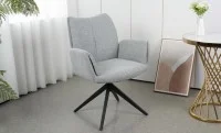 Scaun Living Rotativ KJC77 Gri Deschis
