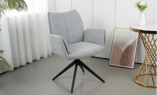 Scaun Living Rotativ KJC77 Gri Deschis