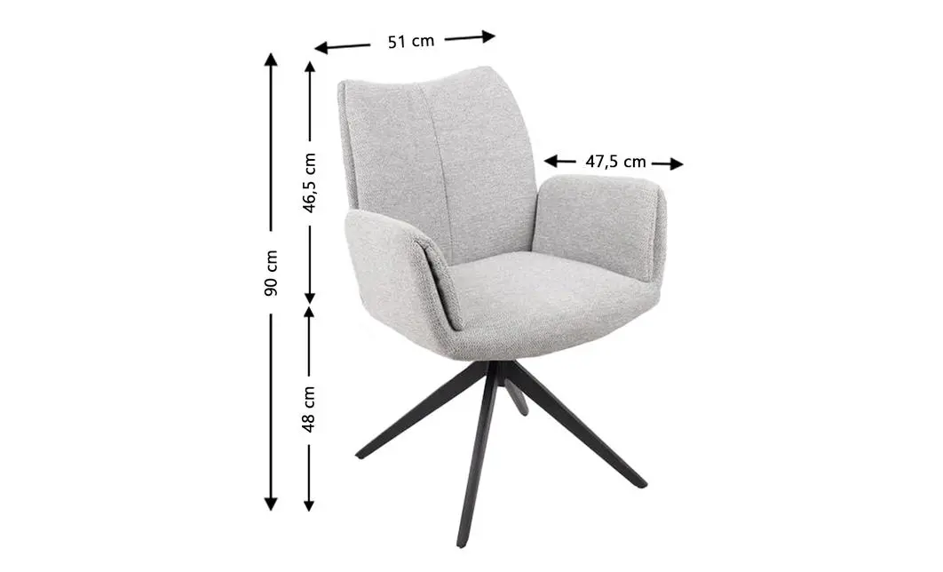 Scaun Living Rotativ KJC77 Gri Deschis 1