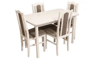 Set Masă Living Max 4 alba cu 4 Scaune Boss II 18A