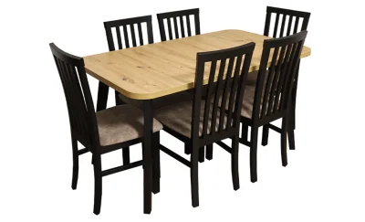 Set Masă Living Oslo 6 cu 6 Scaune Milano 1