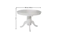 Set Masă Living Extensibilă Olivia Alb cu 4 Scaune Aberden