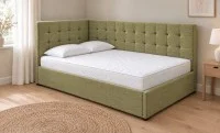 Pat Tapițat de Colț Claudia 160x200, Aragon 35, Verde Olive