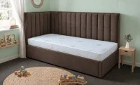 Pat Tapițat de Colț Klaus 120x200, Lemon 28, Maro Închis