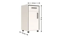 Suport de Masă Prime KON1D1S cu 1 Sertar și 1 Ușă, Cashmir / Negru