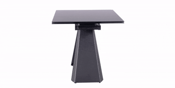 Masa Living Extensibila Blat Ceramic Salvadore Gri/Negru Mat 2